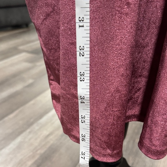 Serra Long Sleeve Velvet Dress in Rich burgundy - Picture 6 of 9